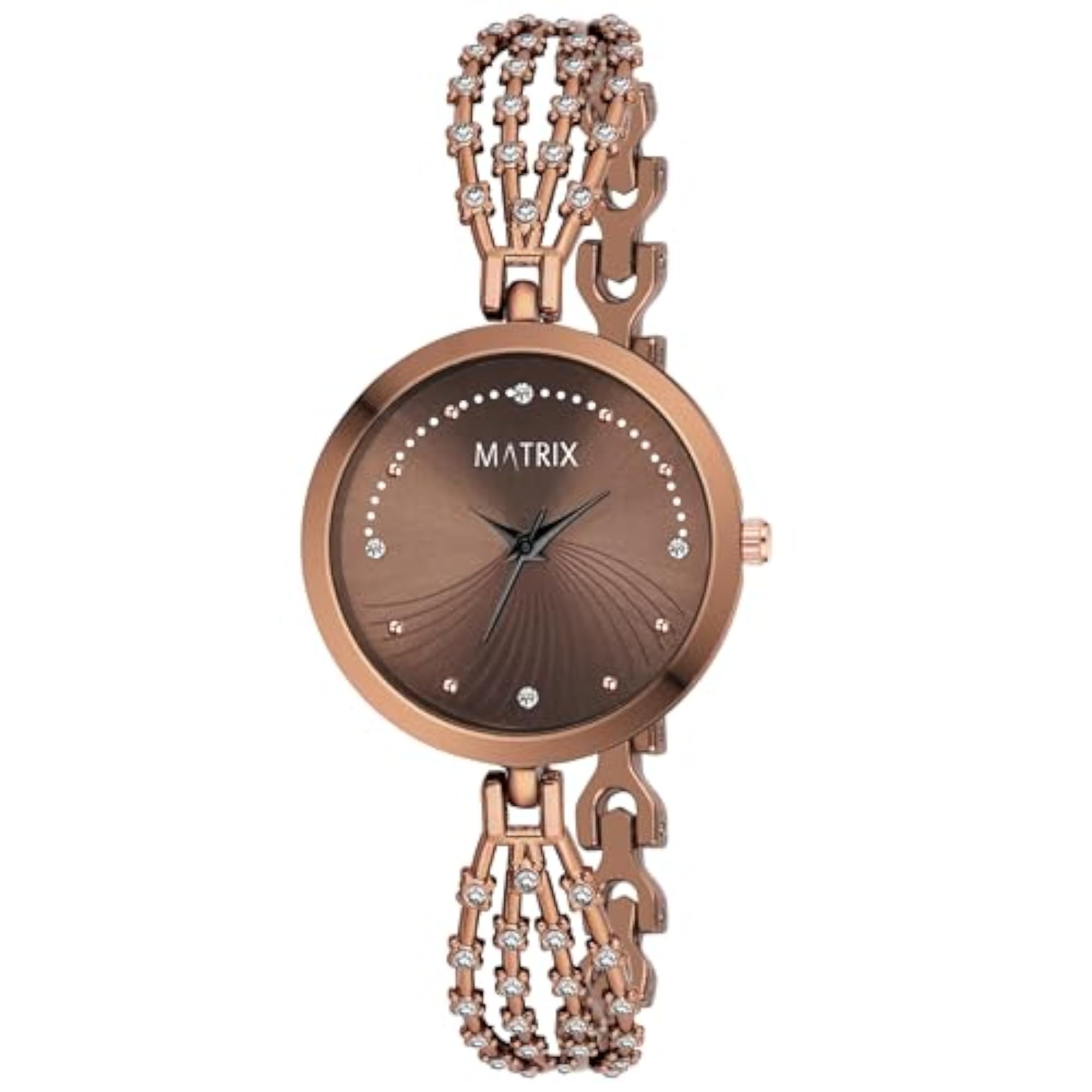 Daisy Collection Stone Studded Dial Analog Watch for Women